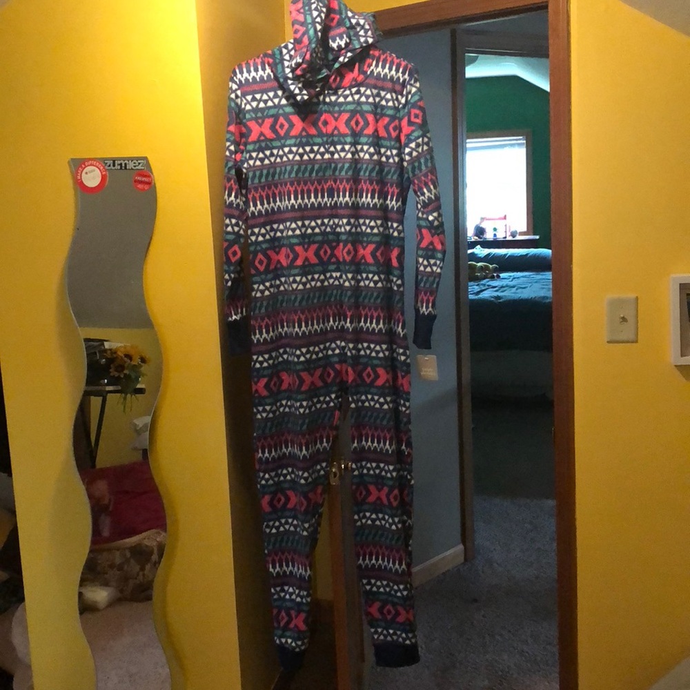 one piece hooded pajamas